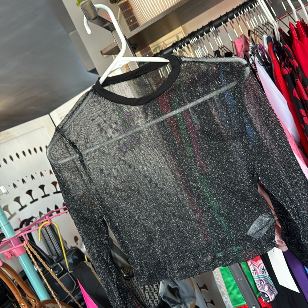 Verdusa M sparkle top Mesh Layering piece